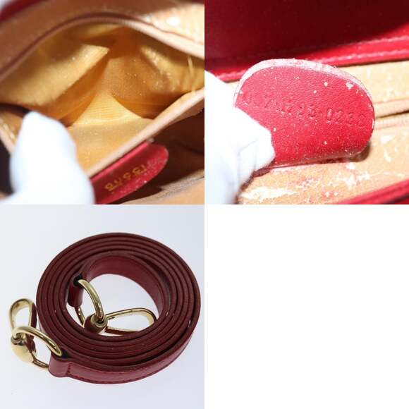 GUCCI Bamboo Hand Bag Leather Red Gold 007 1793 007 1793 - Picture 12 of 12
